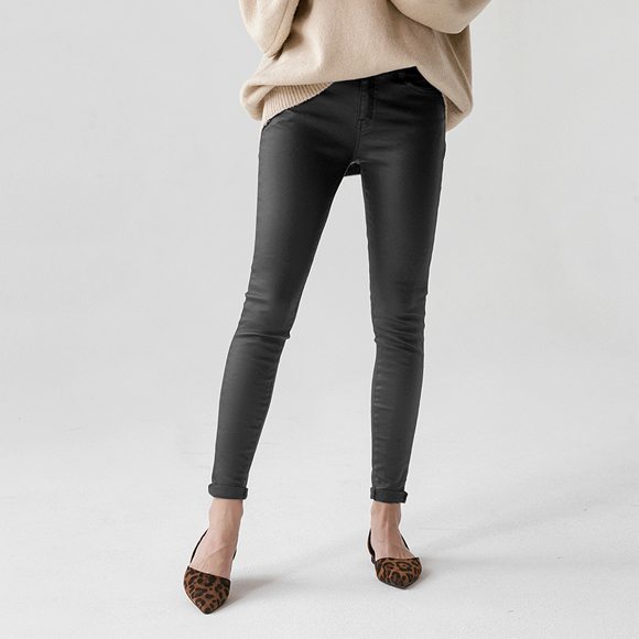 Genuine Hidden Banding Coated Jean Skinny 40348