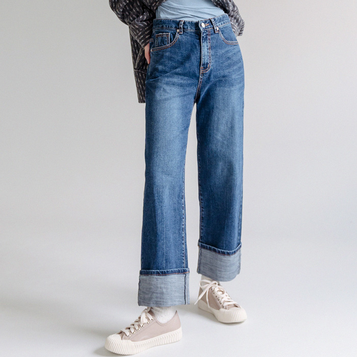 (unisex) Known Rollup Denim Pants 46354