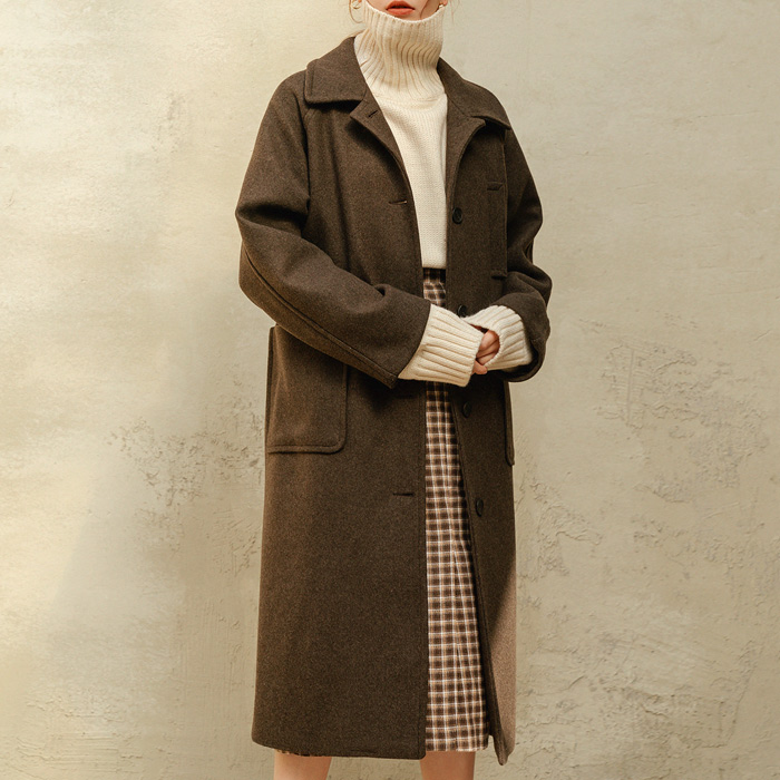 Ekin nagrang coat deep brown 46537