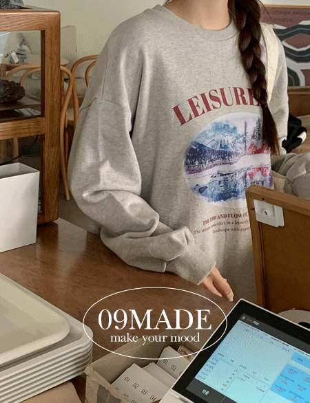 엘리메 loose fit Printing sweatshirt 67003